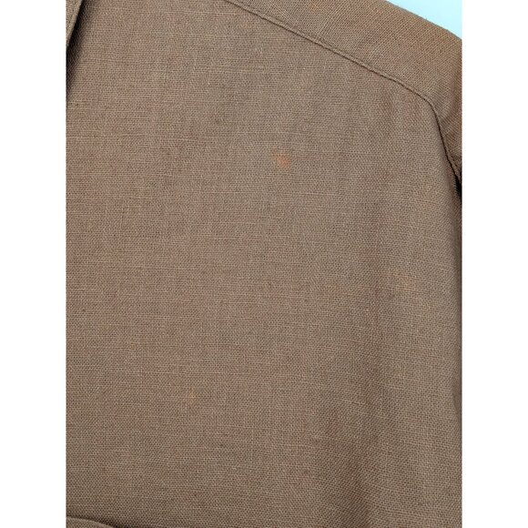 Vintage Silhouettes Shirt Dress Women Size 1X Button Up Linen Blend Coastal Boho - Picture 6 of 11